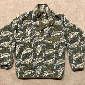 Patagonia Leaping Oasis Pattern Synchilla Fleece Pullover